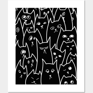 Cartoon Qute Cat Doodle / Cat illustration Posters and Art